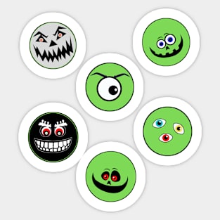 crazy little faces emojis something sinister. Sticker